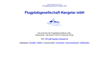 Tablet Screenshot of flugplatz-hangelar.de
